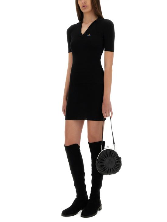 25SS 비비안웨스트우드 MARINA 마리나 오브 자수 폴로 스웨터 18030040Y003FN401 BLACK DOM - VIVIENNE WESTWOOD