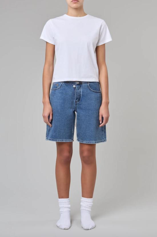  스틸히어 데님 숏팬츠 스틸 히어 뉴욕 쿨 반바지