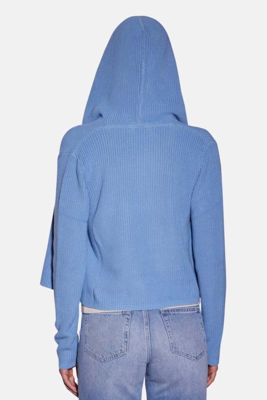  블루&크림 가디건 코튼 셰이커 플라이어웨이 카디건 - BLUE&CREAM