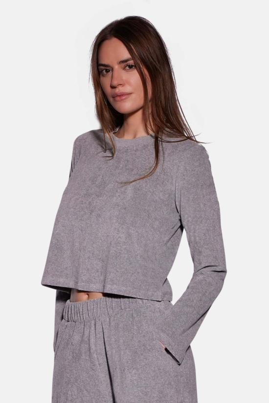  더 타일 클럽 긴팔 티셔츠 타일 클럽 조르디 테리 롱슬리브 탑 - THE TILE CLUB