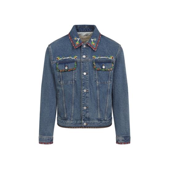 25FW 발렌티노 가라바니 자켓 7V3DC04QB0W 558 MEDIUM BLUE DENIM - VALENTINO GARAVANI