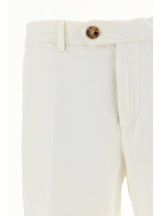 26SS 브루넬로 쿠치넬리 스트레이트 팬츠 M252DI1770 C2200 WHITE - BRUNELLO CUCINELLI