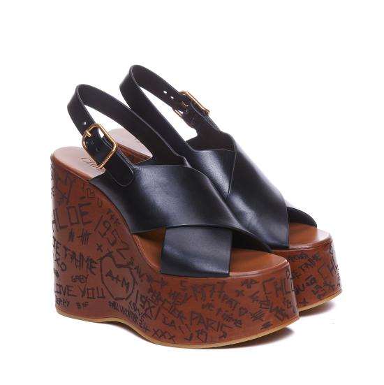 25FW 끌로에 샌들 C24A02YLU 001 Black - CHLOE