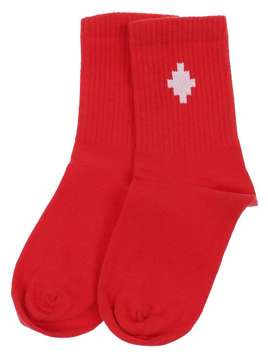  [키즈] 마르셀로 불론 발목 양말 CBRA001S22KN I001 2501 RED WHITE - MARCELO BURLON