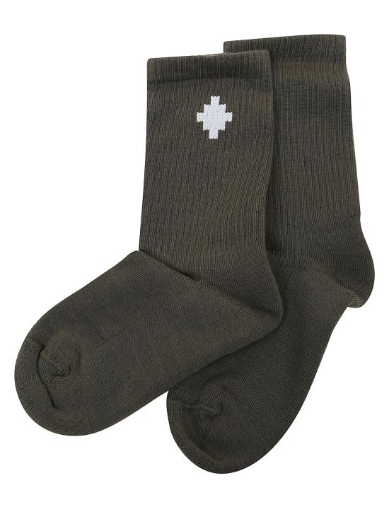  [키즈] 마르셀로 불론 발목 양말 CBRA002F21KN I001 5601 MILITARY WHITE - MARCELO BURLON