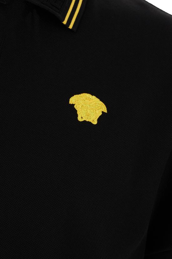 25FW 베르사체 폴로 티셔츠 10139101A09860 1B000 BLACK - VERSACE