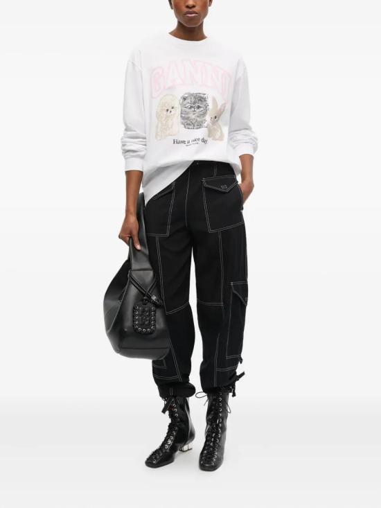 25FW 가니 반팔 티셔츠 T4275 151 BRIGHTWHITE - GANNI