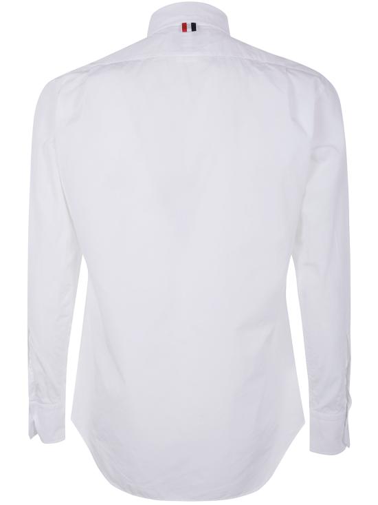 25FW 톰브라운 그로그랭 플래킷 솔리드 포플린 셔츠 MWL010E 03113 097 100 WHITE - THOM BROWNE