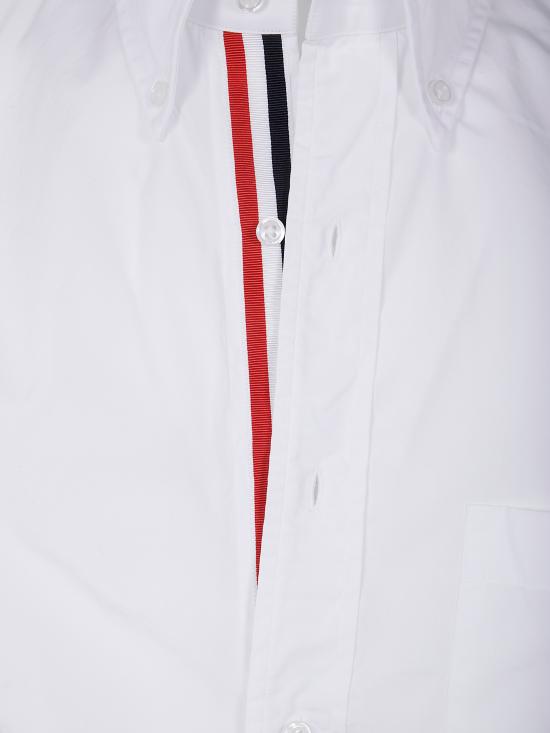 25FW 톰브라운 그로그랭 플래킷 솔리드 포플린 셔츠 MWL010E 03113 097 100 WHITE - THOM BROWNE