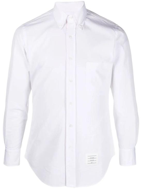 25FW 톰브라운 그로그랭 플래킷 솔리드 포플린 셔츠 MWL010E 03113 097 100 WHITE