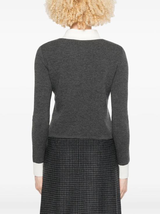 25FW 셀프 포트레이트 가디건 PF25 048 GR GREY - SELF PORTRAIT