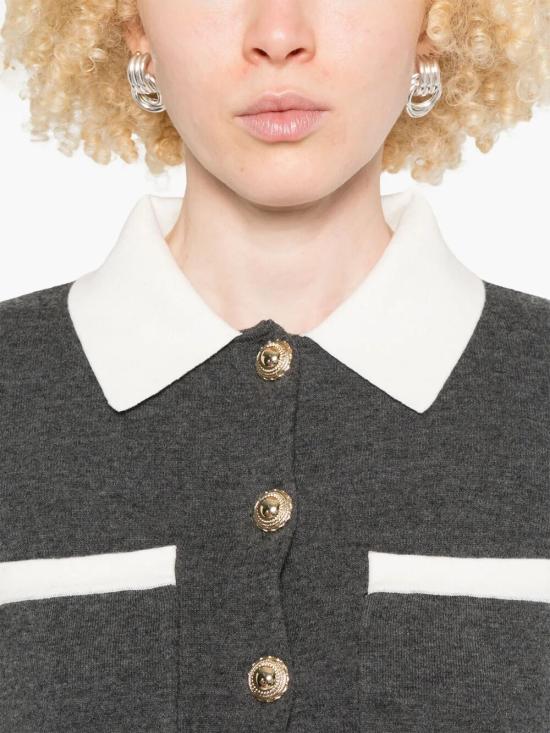 25FW 셀프 포트레이트 가디건 PF25 048 GR GREY - SELF PORTRAIT