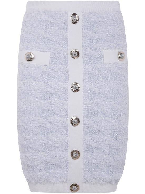 25FW 발망 숏 스커트 FF1LC016KI72 SOM BLUE WHITE