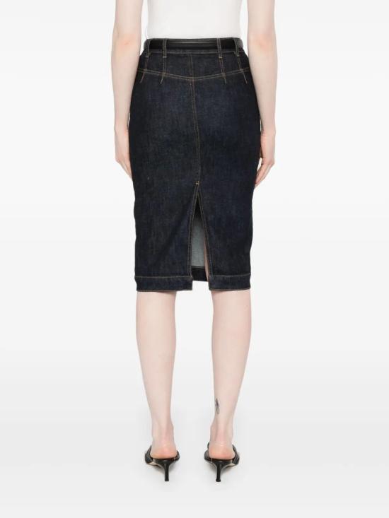 25FW 셀프 포트레이트 데님 스커트 PF25 808MSK BL BLUE - SELF PORTRAIT