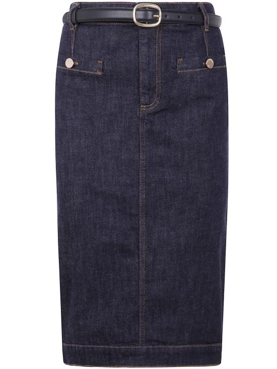 25FW 셀프 포트레이트 데님 스커트 PF25 808MSK BL BLUE
