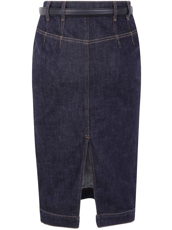 25FW 셀프 포트레이트 데님 스커트 PF25 808MSK BL BLUE - SELF PORTRAIT