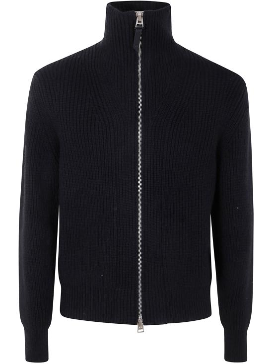 25FW 톰포드 울 집업 가디건 KZL022 YMW089 LB999 BLACK