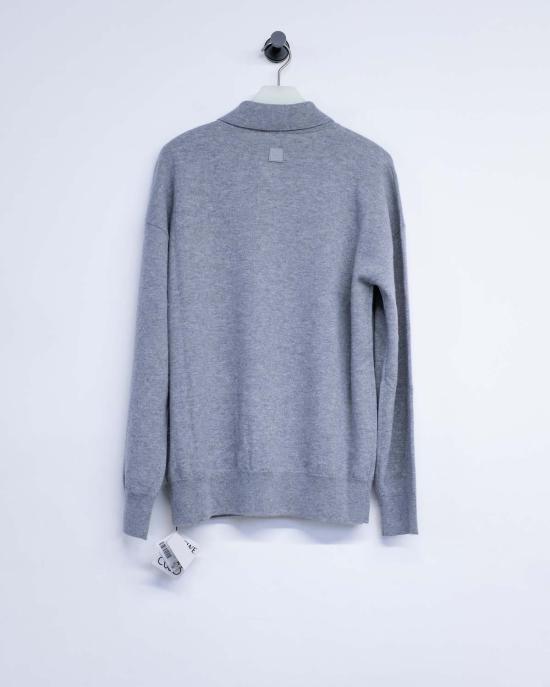  로에베 가디건 그레이 멜란지 울 포켓 카디건 - LOEWE