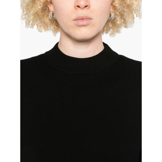 25FW 막스마라 스튜디오 반팔 티셔츠 AMICI 031 005 BLACK - MAX MARA STUDIO