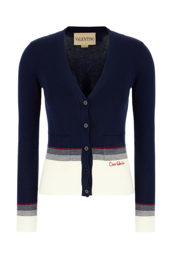 25FW 발렌티노 가라바니 가디건 7B3KA12A9GQ 0W6 NAVY BETULLA