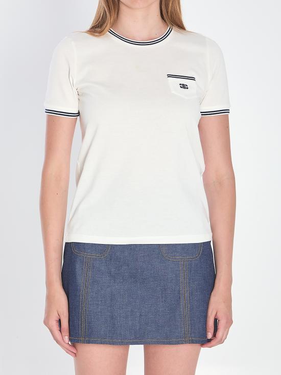 25FW 셀린느 반팔 티셔츠 RX097671Q WHITE