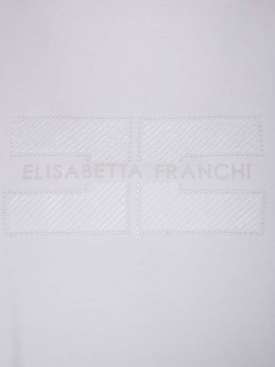 25SS 엘리자베타프랜치 반팔 티셔츠 MA00251E2270 White - ELISABETTA FRANCHI