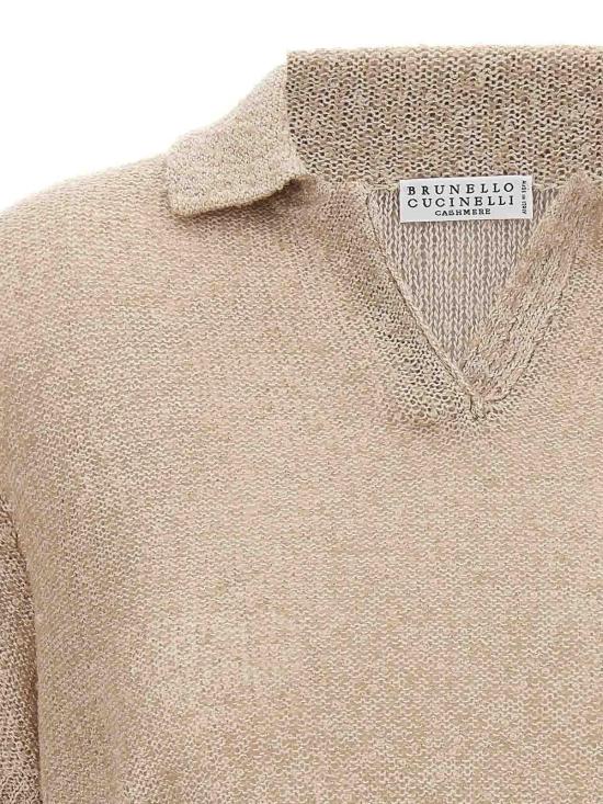 25SS 브루넬로 쿠치넬리 폴로 티셔츠 MDJ547605C9589 Beige - BRUNELLO CUCINELLI
