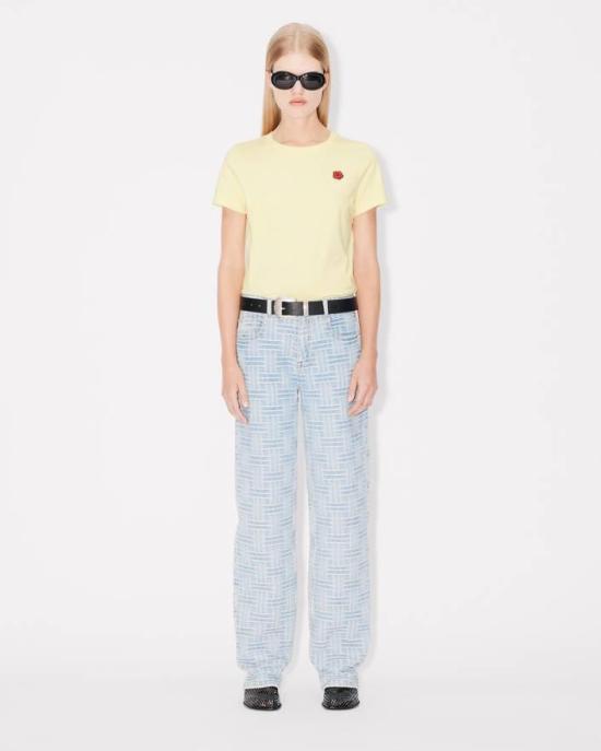 25SS 겐조 반팔 티셔츠 FE62TS1414SO 38 Yellow - KENZO