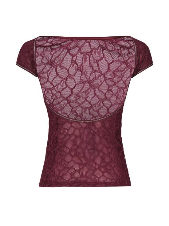 25SS 핑코 반팔 티셔츠 105228 A2M5R62 BORDEAUX INTENSO - PINKO