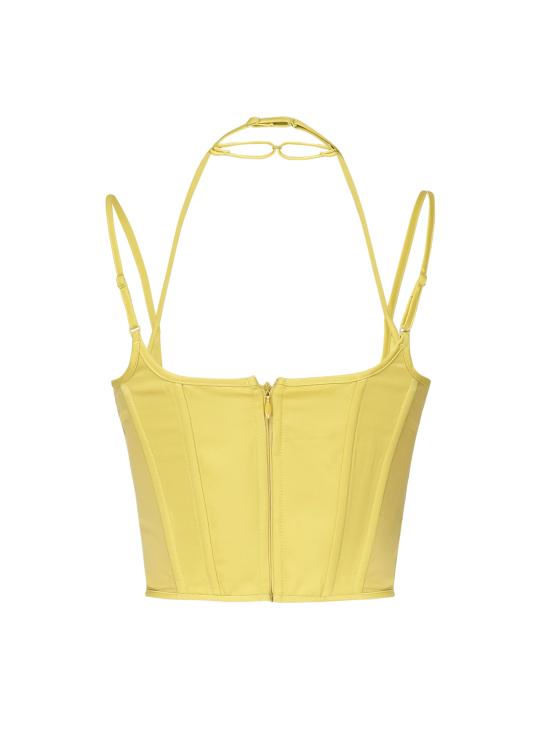 25SS 핑코 민소매 티셔츠 104851 A2DLT52 Yellow - PINKO