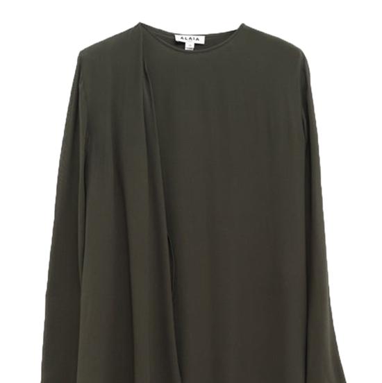 25FW 알라이아 미디 원피스 AA9R2695T666B 643 Green - ALAIA