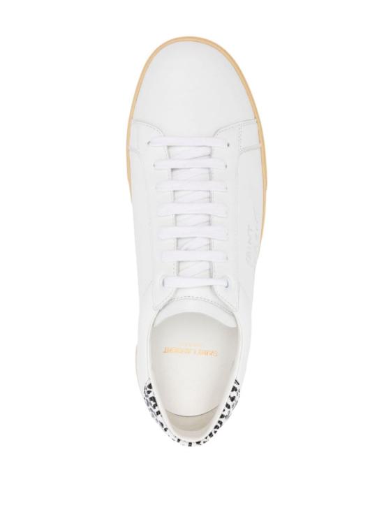  생로랑 레오파드탭 코트 클래식 SL 06 610685 00NL09381 White - SAINT LAURENT