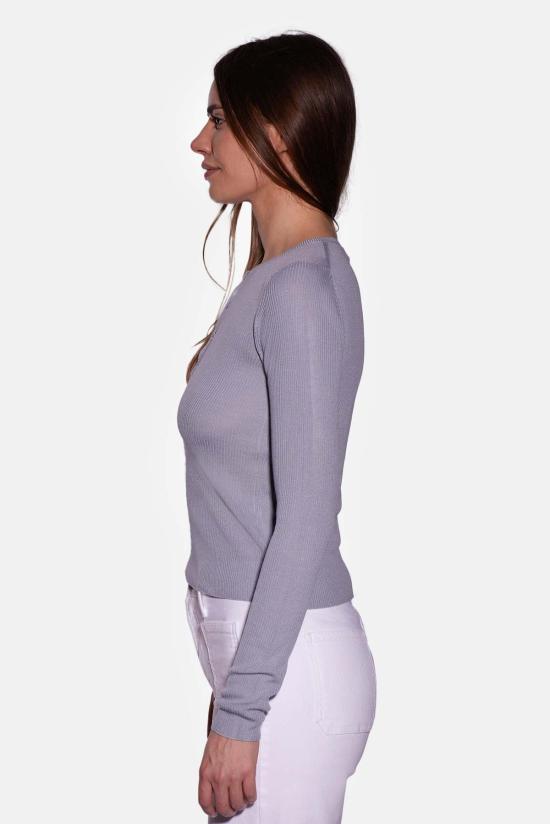  더 타일 클럽 긴팔 티셔츠 타일 클럽 실비아 실크 헨리 탑 - THE TILE CLUB