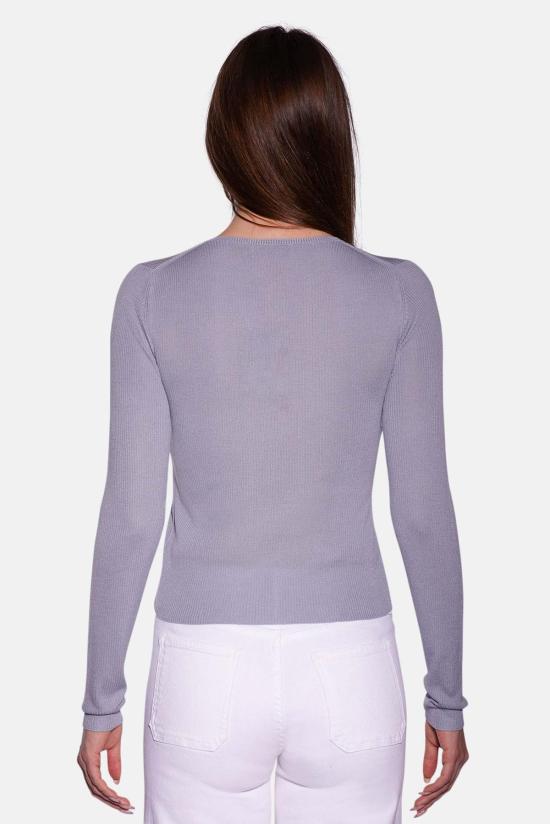  더 타일 클럽 긴팔 티셔츠 타일 클럽 실비아 실크 헨리 탑 - THE TILE CLUB