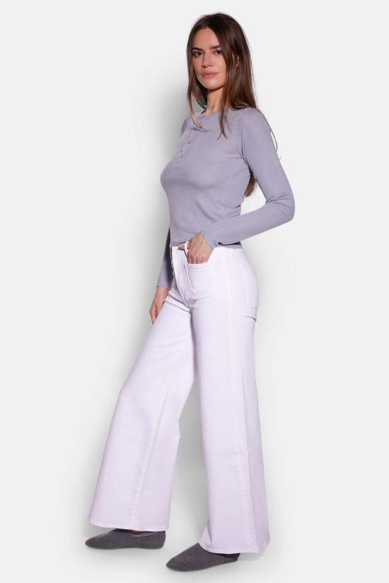  더 타일 클럽 긴팔 티셔츠 타일 클럽 실비아 실크 헨리 탑 - THE TILE CLUB