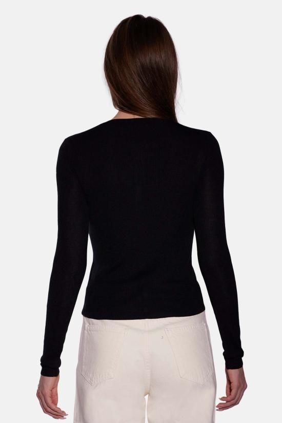  더 타일 클럽 긴팔 티셔츠 타일 클럽 실비아 실크 헨리 - THE TILE CLUB