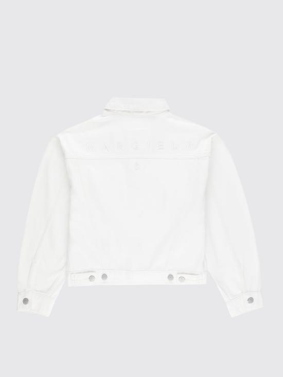 25SS [키즈] MM6 메종마르지엘라 캐주얼 자켓 M60449MM03R M6101 White - MM6 MAISON MARGIELA