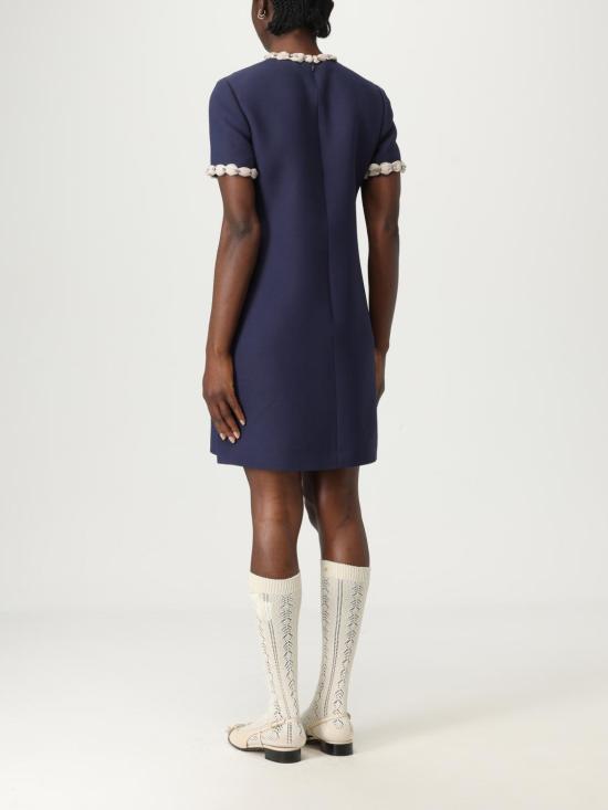 25FW 발렌티노 가라바니 롱 원피스 7B3VADR91CF Z61 Indigo - VALENTINO GARAVANI