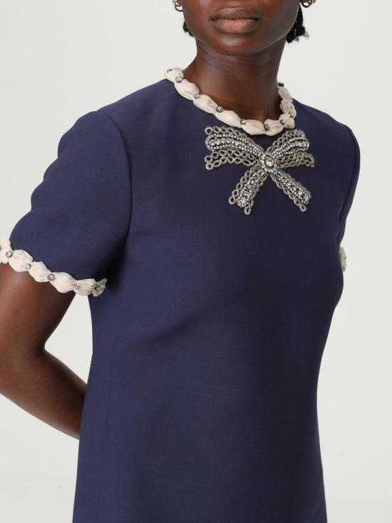 25FW 발렌티노 가라바니 롱 원피스 7B3VADR91CF Z61 Indigo - VALENTINO GARAVANI