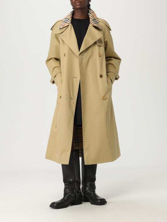 25FW 버버리 롱 체크 칼라 캐슬포드 트렌치코트 햄퍼 8111157 Brown - BURBERRY
