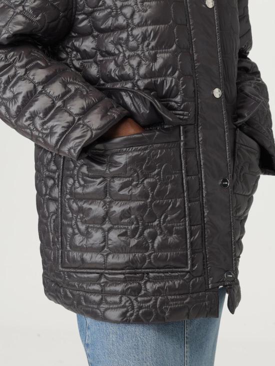 25FW 가니 샤이니 퀼트 미디 자켓 W0343 252 Grey - GANNI