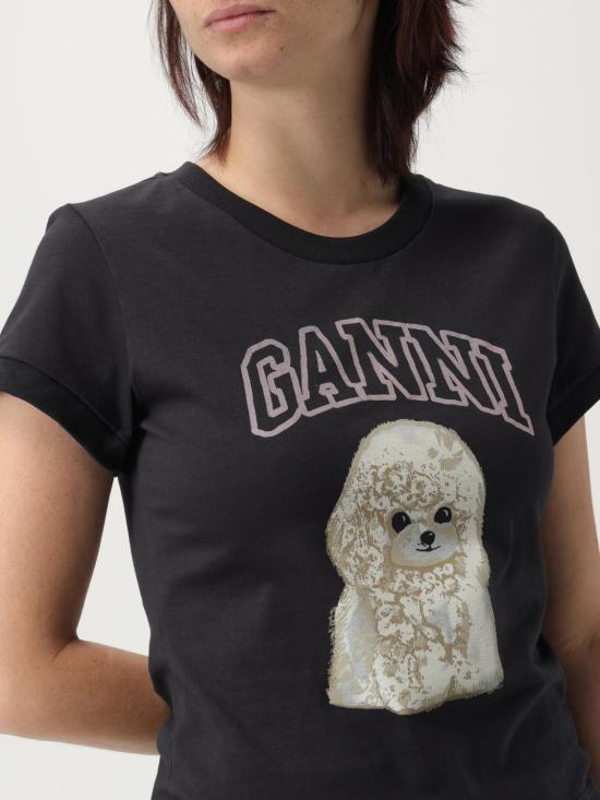 25FW 가니 반팔 티셔츠 T4239 252 Grey - GANNI