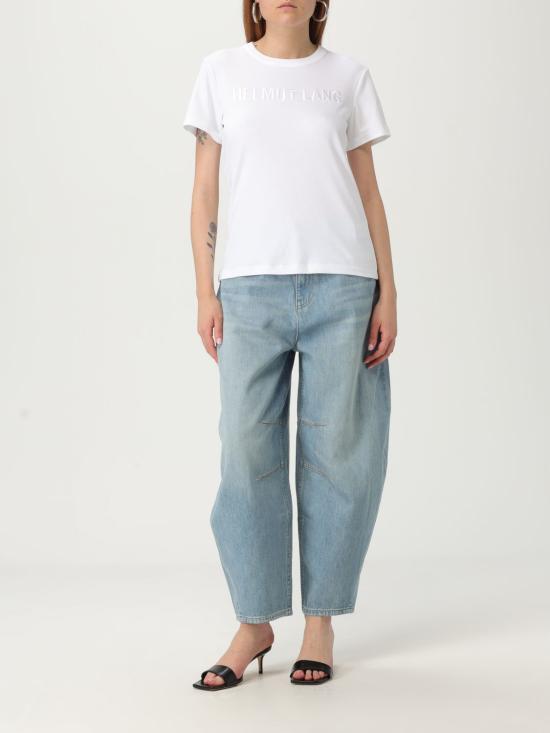 25FW 헬무트랭 반팔 티셔츠 O06HW505 100 White - HELMUT LANG