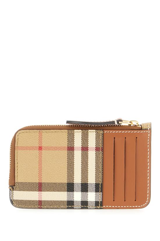 26FW 버버리 체크 지퍼 카드 케이스 8109804 A9534 VNTG CHK BRIAR BROWN - BURBERRY