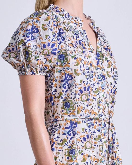  어피스 어파트 롱 원피스 어피스 아파트 마짜 맥시 드레스 바틱 플로럴 크림 - APIECE APART