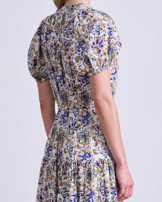  어피스 어파트 롱 원피스 어피스 아파트 마짜 맥시 드레스 바틱 플로럴 크림 - APIECE APART