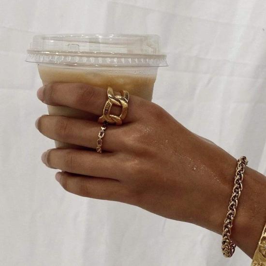  Ellie Vail Jewelry 반지 엘리 베일 주얼리 빌리 데인티 체인 링크 링 - OTHER BRANDS