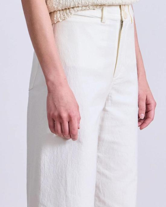  어피스 어파트 크롭 팬츠 Apiece Apart 클래식 메리다 팬츠 크림 - APIECE APART