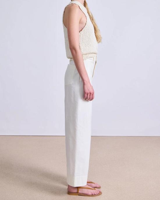  어피스 어파트 크롭 팬츠 Apiece Apart 클래식 메리다 팬츠 크림 - APIECE APART