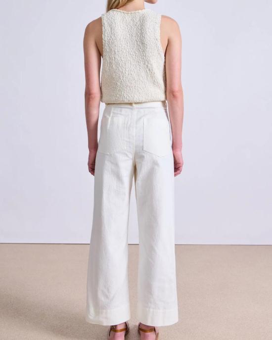  어피스 어파트 크롭 팬츠 Apiece Apart 클래식 메리다 팬츠 크림 - APIECE APART